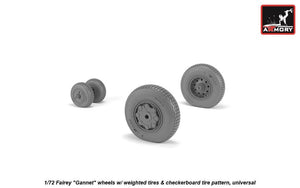 Armory Models AW72413 Fairey Gannet, roues de type tardif avec pneus lestés à motif damier, échelle 1/72  – image 3