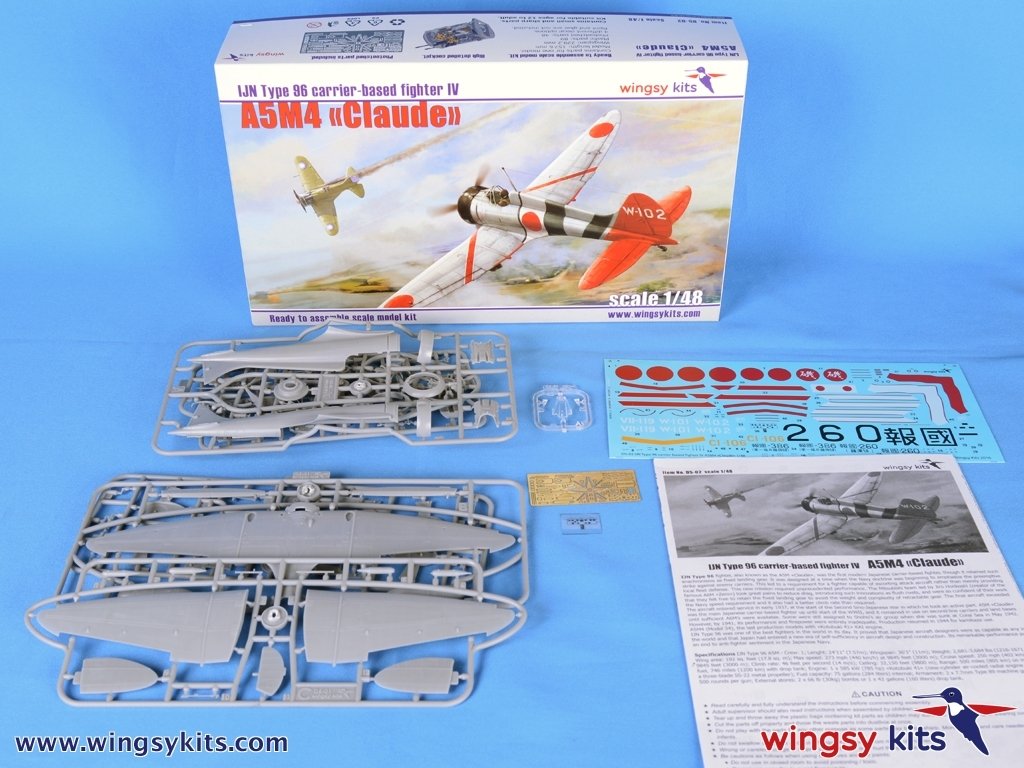 Maquette Wingsy D5-02 Chasseur embarqué IJN Type 96 IV A5M4 « Claude » 1/48