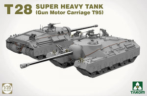 Takom 2209W T28 BOX MODELING GUIDE + T28 SUPER HEAVY TANK + M28A1/A2 SUPER ASSAULT TANK 1/35