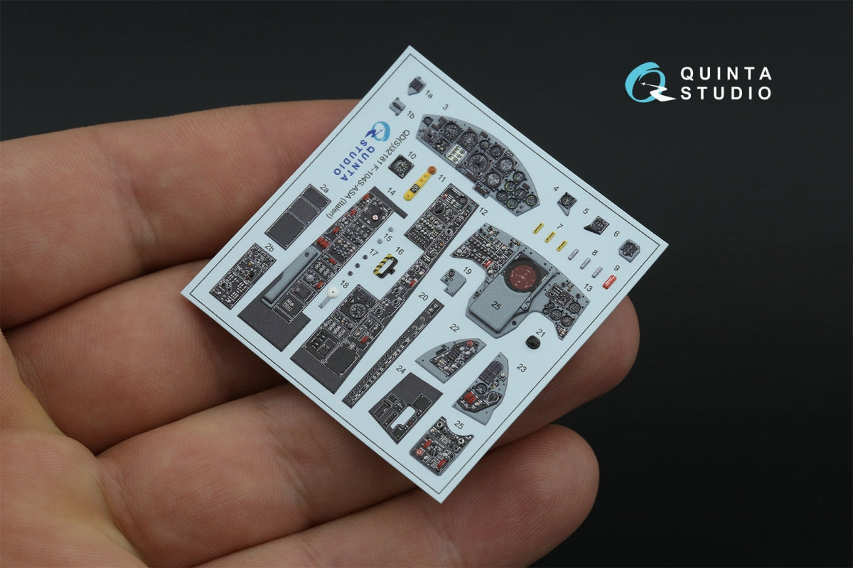 Intérieur coloré imprimé en 3D sur papier décalcomanie (Italeri) pour F-104S-ASA (Quinta Studio QDS-32181) (petite version) 1/32 – image 6