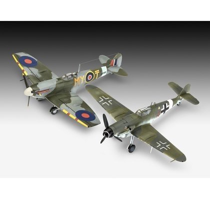 Revell 63710 Coffret de combat Messerschmitt Bf109G-10 et Spitfire Mk.V 1/72