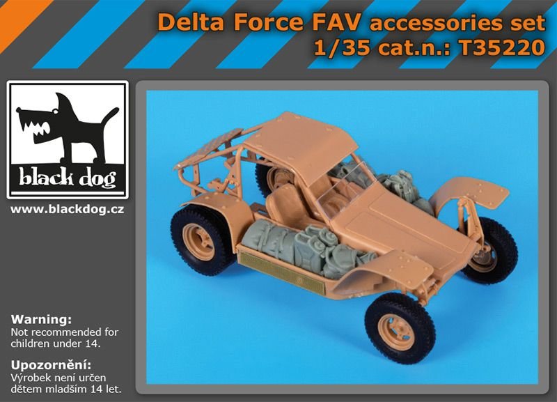 Ensemble d'accessoires Black Dog T35220 Delta Force FAV 1/35