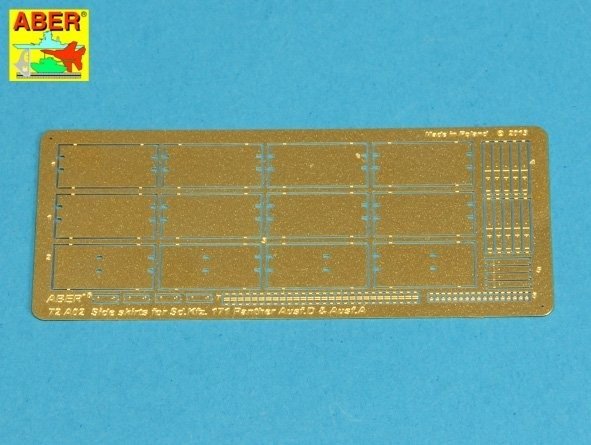 Aber 72A02 Side skirts for Panther A/D 1/72