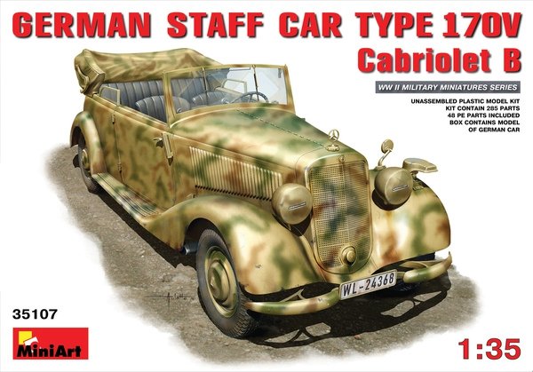 MiniArt 35107 VOITURE DU PERSONNEL ALLEMAND MB 170V. CABRIOLET (1/35)