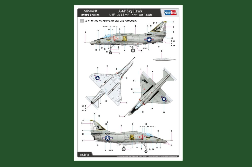 Hobby Boss 81765 A-4F Sky Hawk 1/48  – imagen 3