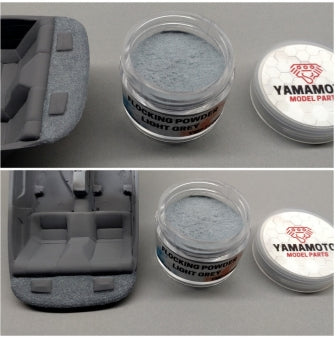 Poudre de flocage gris clair Yamamoto YMPF005 – imagen 2