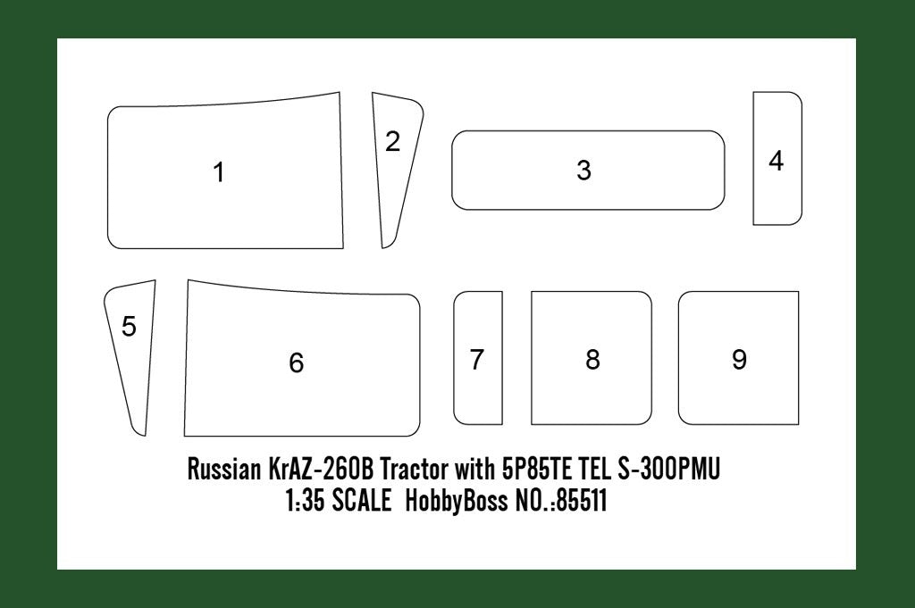 Hobby Boss 85511 Tracteur russe KrAZ-260B avec TEL S-300PMU 5P85TE 1/35 – image 13