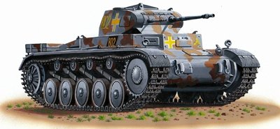 Attaque 72870 Char léger allemand II WW (Sd.Kfz.121) PzKpfw II Ausf. C (1/72)