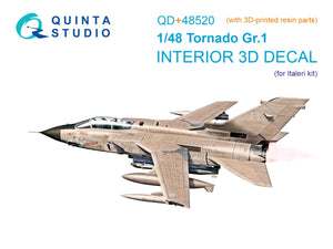 Quinta Studio QD+48520 Tornado Gr.1 Intérieur imprimé en 3D et coloré sur papier décalcomanie (Italeri) (avec pièces en résine imprimées en 3D) 1/48