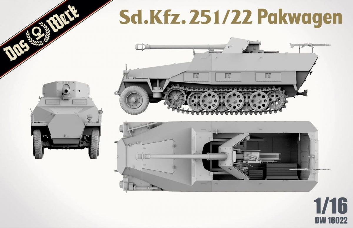 Das Werk DW16022 Sd.Kfz. 251/22 Pakwagen 1/16 – zdjęcie 5