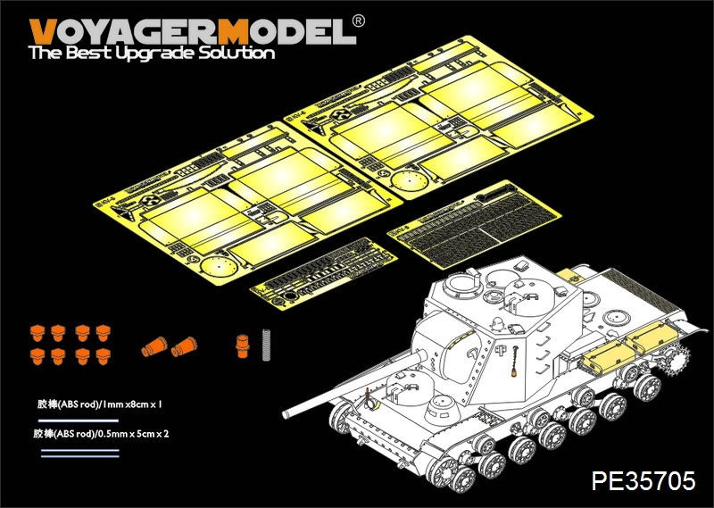 Maquette Voyager PE35705 Char lourd russe KV-5 (Object 225) de base pour TAKOM 2006 au 1/35