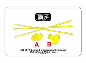 Antennes allemandes Aber R-42 de 2 m avec base annulaire (ensemble de 3 pièces) – image 3