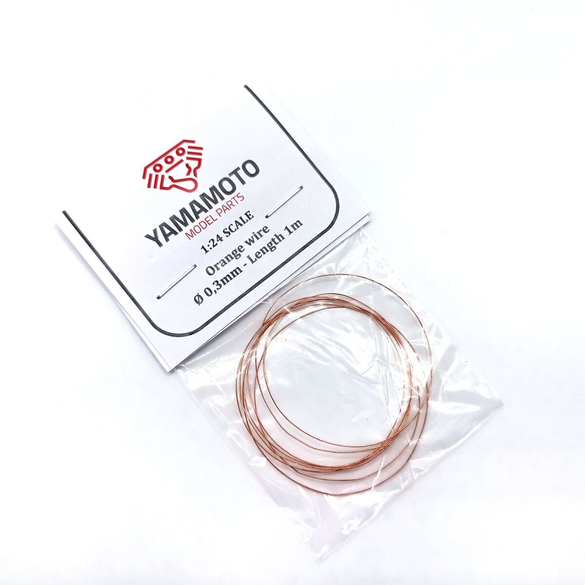 Pièces de modélisme Yamamoto YMPTUN85 Fil orange 0,3 mm Longueur 1 m 1/24