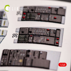 KELIK K48068 F-14A TOMCAT LATE INTÉRIEUR 3D DÉCALCOMANIES POUR MAQUETTE TAMIYA 1/48 – immagine 5