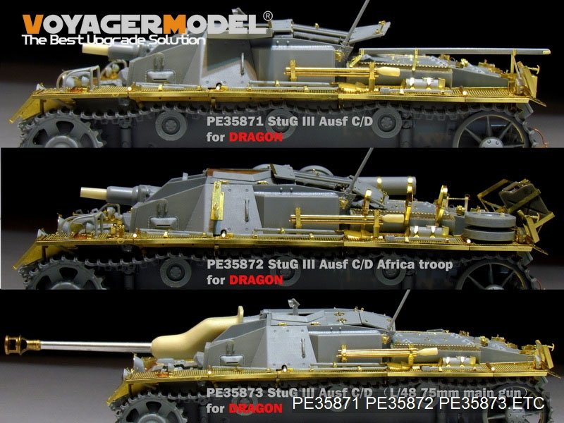 Voyager modèle PE35871 WWII allemand StuG.III Ausf.C/D Basic pour DRAGON 1/35  – immagine 7