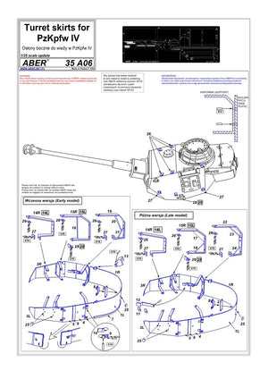 Boucliers de tourelle Aber 35A006 pour PzKpfw IV (1/35) – image 4