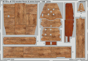 Eduard 491072 B-17G Planchers en bois et caisses de munitions 1/48 HK MODELS – immagine 2