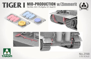 Takom 2198 Tiger I Mid-Production avec Zimmerit Sd.Kfz. 181 Pz.Kpfw. VIAusf. E 1/35 – immagine 5