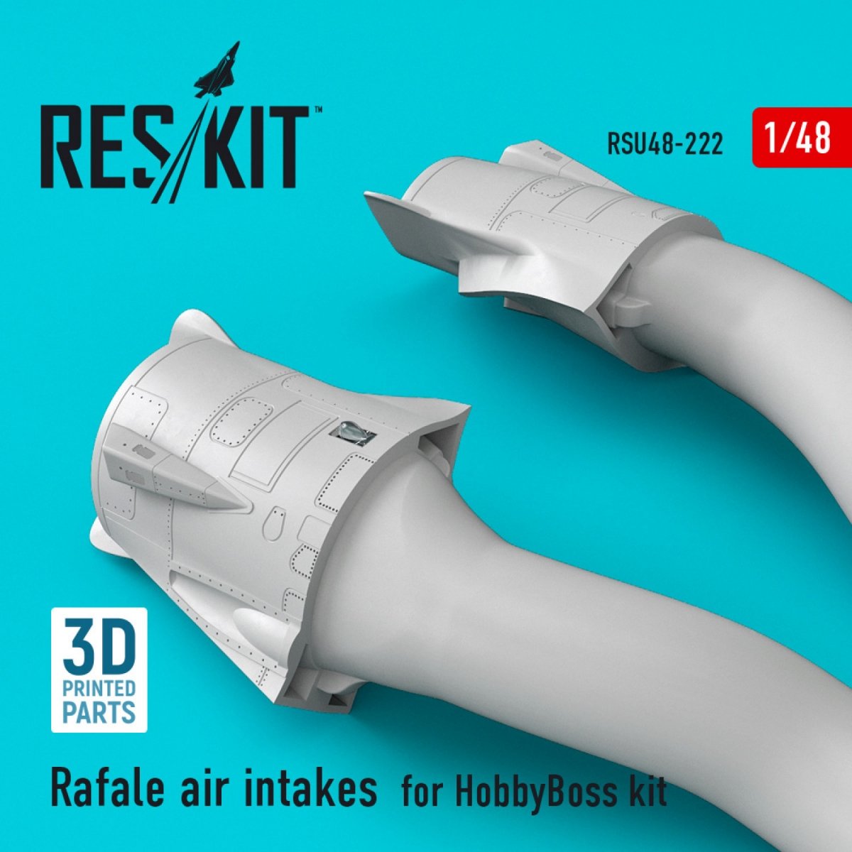 RESKIT RSU48-0222 PRISES D&amp;#39;AIR RAFALE POUR KIT HOBBYBOSS (IMPRESSION 3D) 1/48 – image 3
