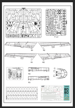 Modelcollect UA72200 B-52H US Stratofortress Bombardier stratégique 1/72 – imagen 25