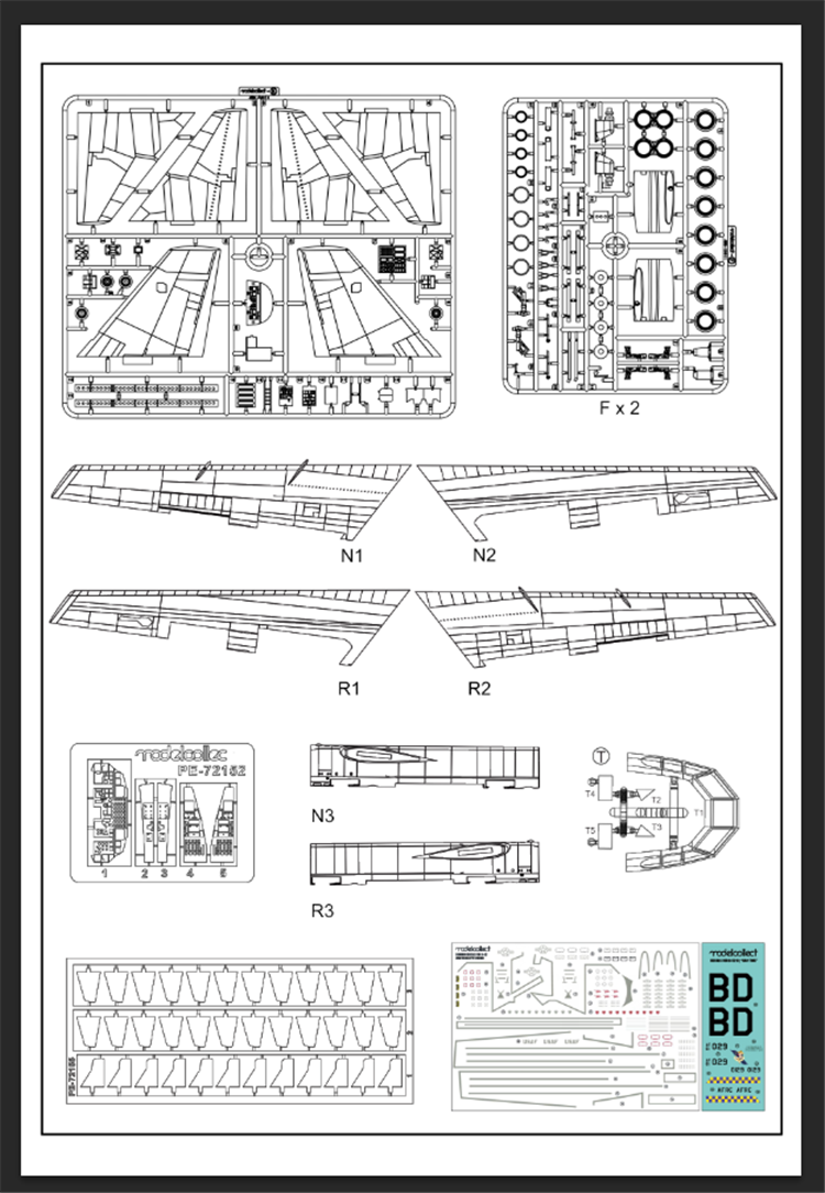 Modelcollect UA72200 B-52H US Stratofortress Bombardier stratégique 1/72 – imagen 25