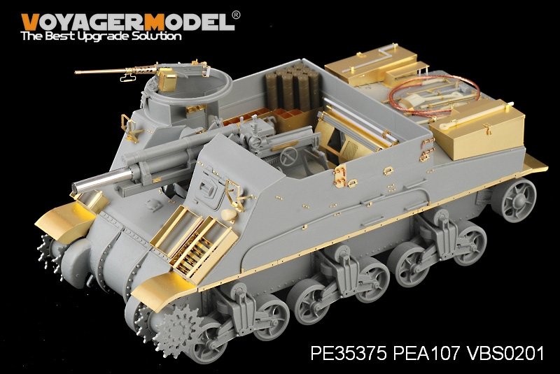 Maquette Voyager PE35375 Fusil américain M7 Priest de la Seconde Guerre mondiale (production intermédiaire) avec étui à munitions et ensemble téléphonique pour DRAGON 6637 au 1/35 – immagine 3