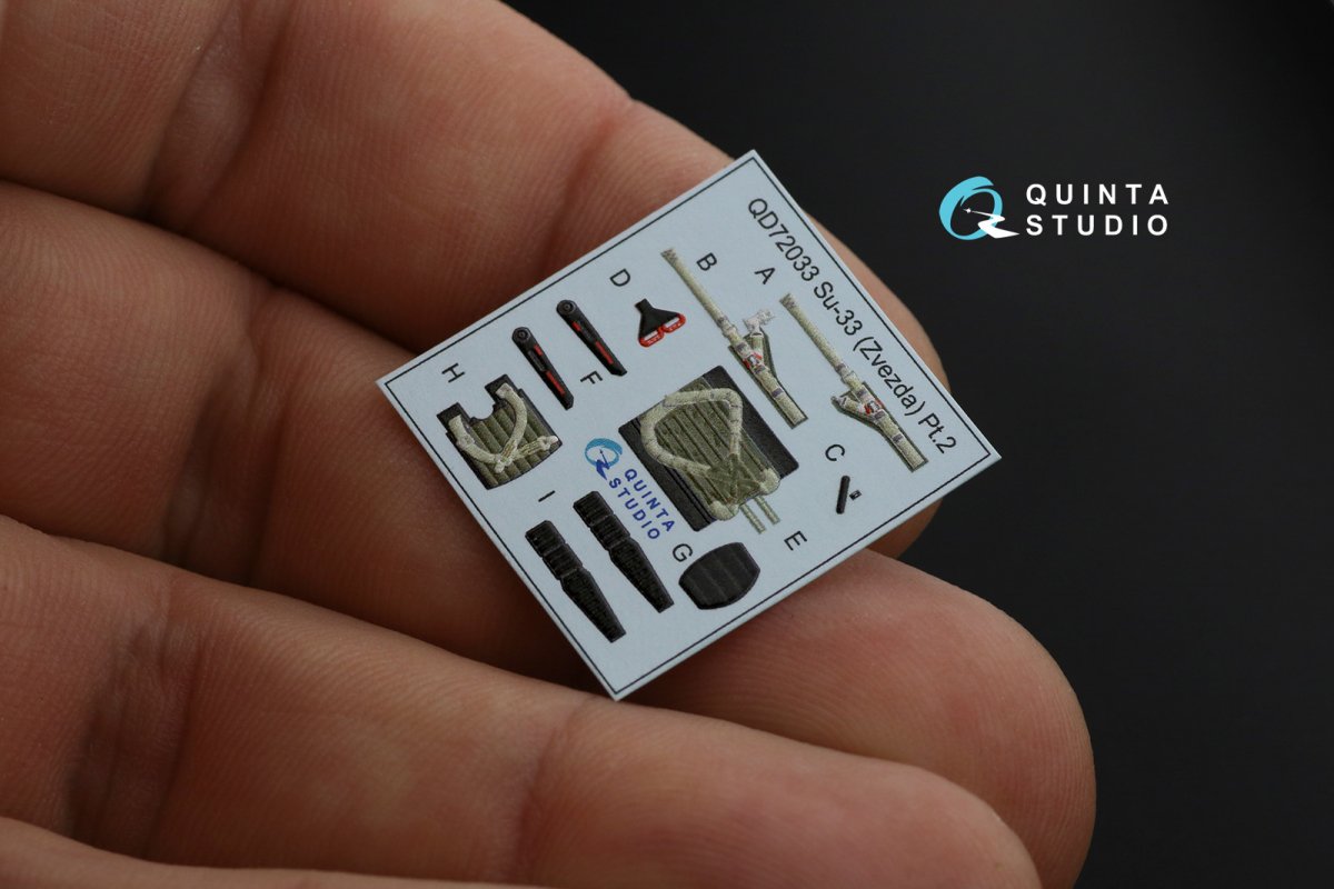 Quinta Studio QD72033 Su-33 3D-Printed &amp;amp; coloured Interior on decal paper (Zvezda) 1/72 – zdjęcie 9