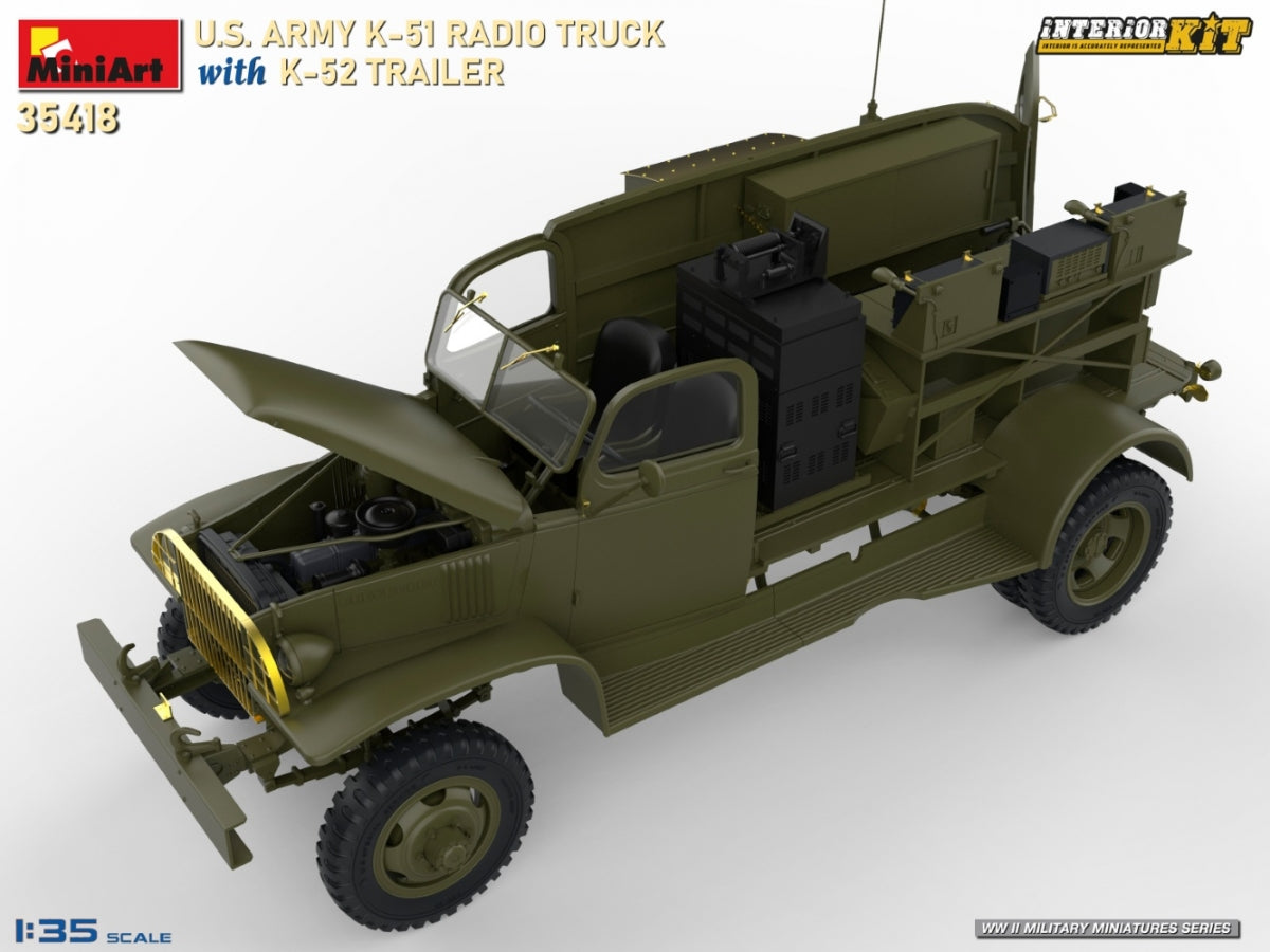 MiniArt 35418 Camion radio K-51 de l&amp;#39;armée américaine avec remorque K-52. Kit intérieur 1/35 – image 10