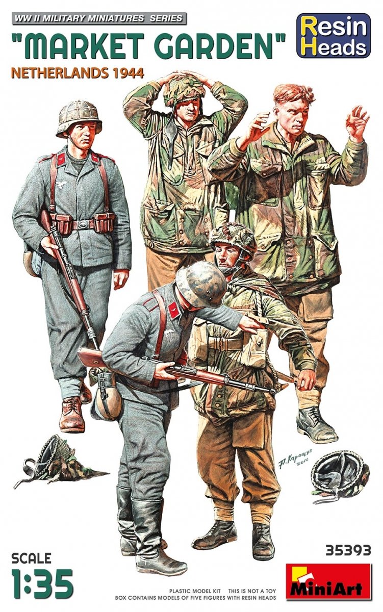 MiniArt 35393 MARCHE-JARDIN PAYS-BAS 1944. TÊTES EN RÉSINE 1/35