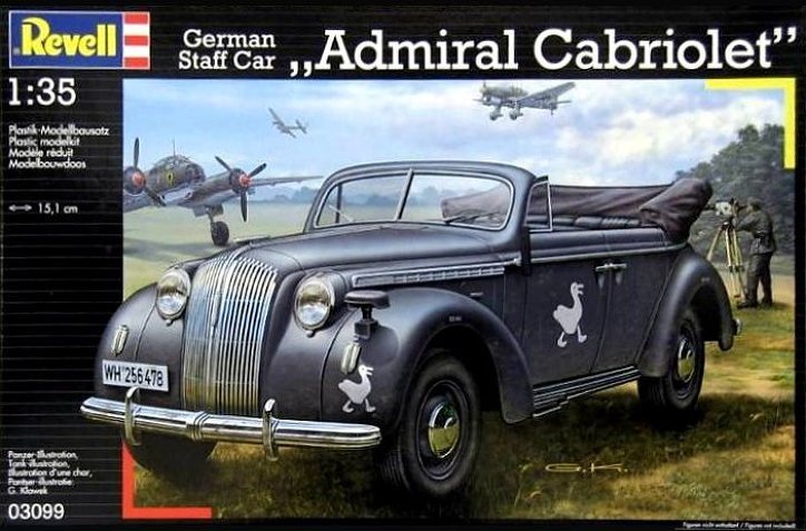 Revell 03099 Voiture d&amp;#39;état-major allemande - Cabriolet Amiral (1/35)