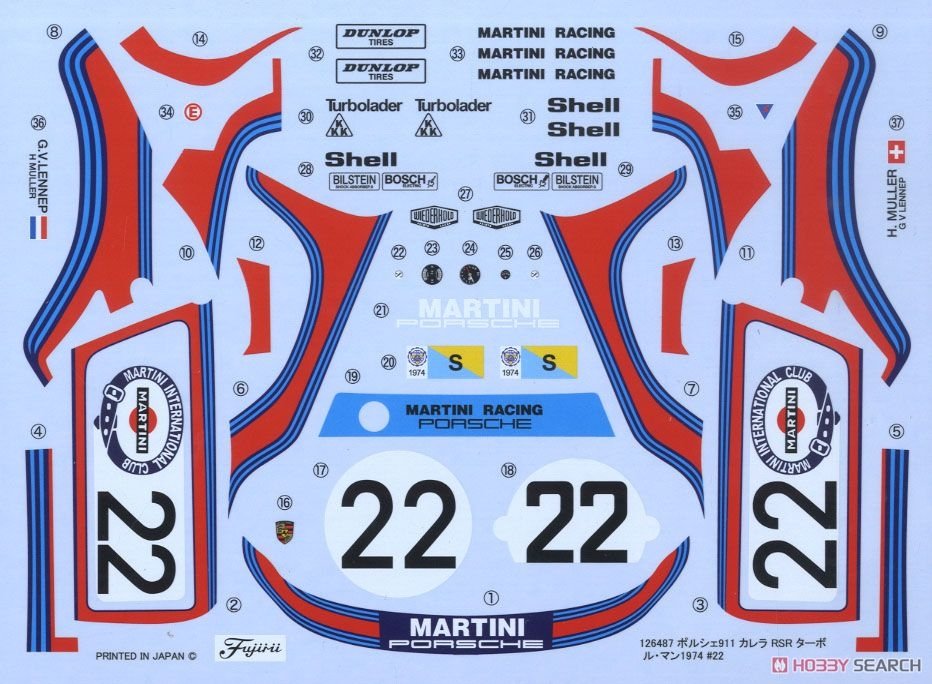 Fujimi 126487 RS-23 Porsche 991 Carrera RSR Turbo Le Mans 1974 #22 1/24 – immagine 10