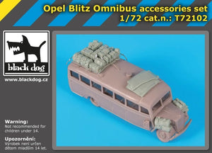 Ensemble d&amp;#39;accessoires Black Dog T72102 Opel Blitz Omnibus pour Roden 1/72 – image 2