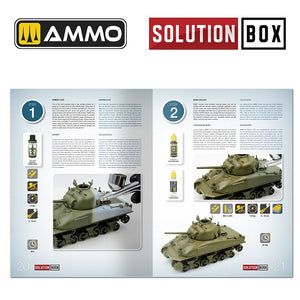 AMMO par Mig Jimenez 7728 SOLUTION BOX 22 – Seconde Guerre mondiale USA ETO. Système de couleurs et de vieillissement – image 7