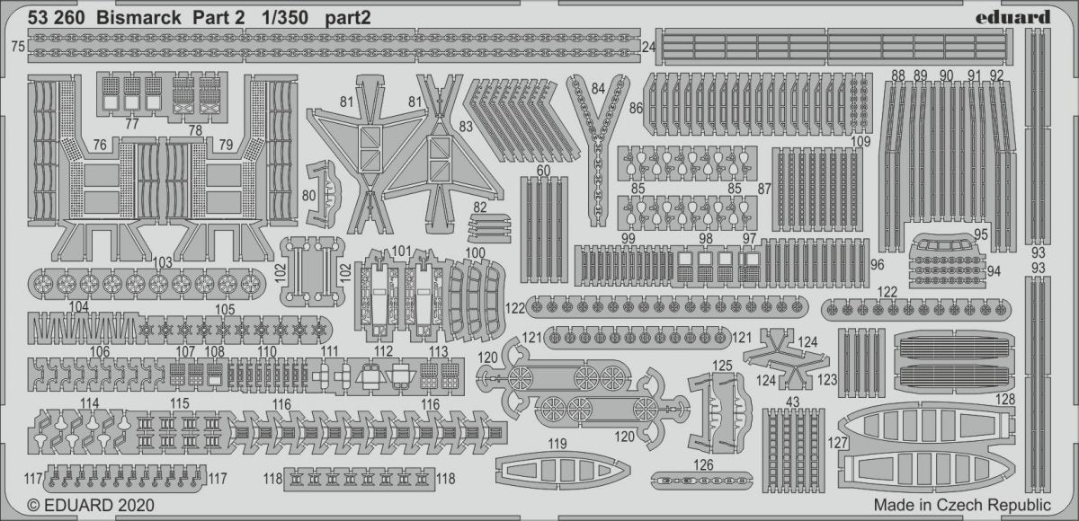 Eduard 53260 Bismarck partie 2 1/350 TRUMPETER – image 3