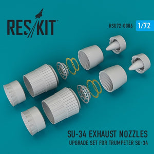 RESKIT RSU72-0006 Tuyères d&amp;#39;échappement Su-34 pour maquette Trumpeter au 1/72