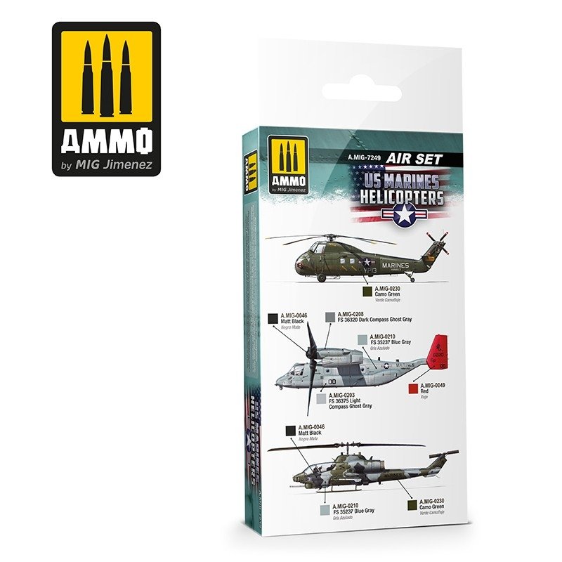 Munitions pour hélicoptères Mig Jimenez 7249 des Marines américains, lot de 6 cartouches de 17 ml – image 2