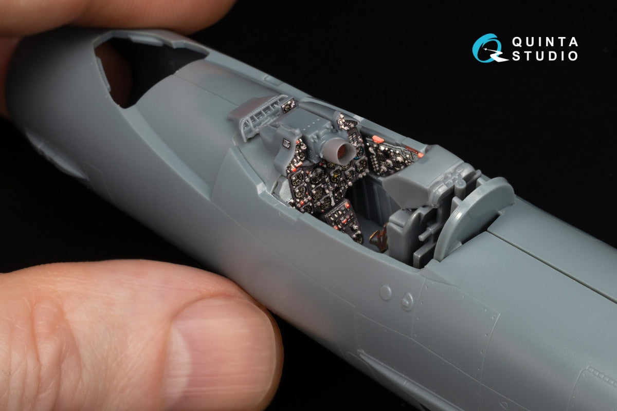 Quinta Studio QD+48551 MiG-21R (gray cockpit panels) 3D-Printed &amp;amp; colored Interior on decal paper (Eduard) (with 3D-printed resin parts) 1/48 – image 4