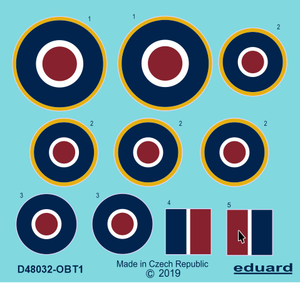 Cocardes Tempest Eduard D48032 (fin de série) au 1/48 EDUARD