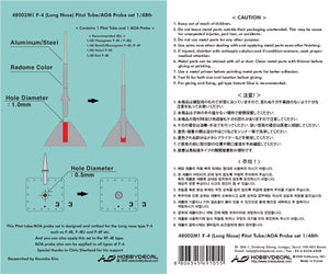 HobbyDecal MT48002V1 Ensemble de tubes Pitot pour F-4 à nez long, échelle 1/48 – immagine 2