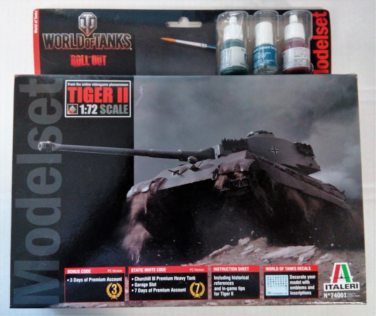 Italeri 74001 TIGER II - WoT - KIT DE MODÈLE (1/72) – immagine 2