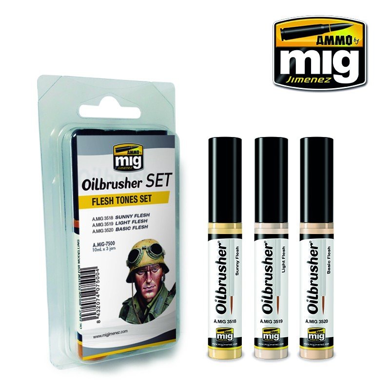 MUNITIONS de Mig Jimenez 7500 ENSEMBLE DE TONS DE CHAIR