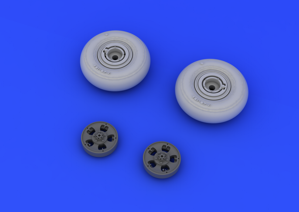 Roues Eduard 648119 Spitfire - 5 rayons, pneu lisse 1/48 (EDUARD)  – immagine 4