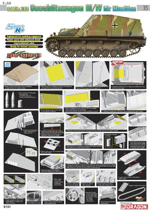 Cyber ​​​​Hobby 6151 Sd.Kfz.165 Geschutzwagen III/IV munition à fourrure (1/35) – image 2