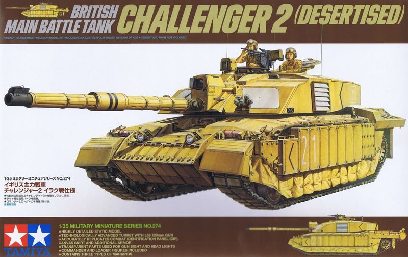 Tamiya 35274 Char de combat principal britannique Challenger 2 (désertisé) (1/35)