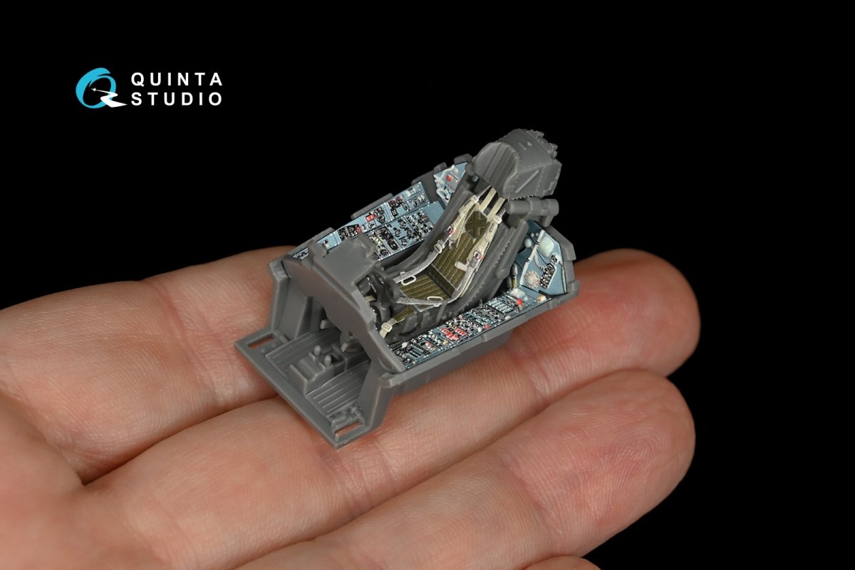 Intérieur imprimé en 3D et coloré sur papier décalcomanie Quinta Studio QD48148 Su-27 (pour kit GWH) 1/48 – image 7