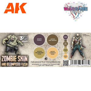 AK Interactive AK1076 WARGAME COLOR SET. SKIN ZOMBIE. 4x17 ml – Bild 2