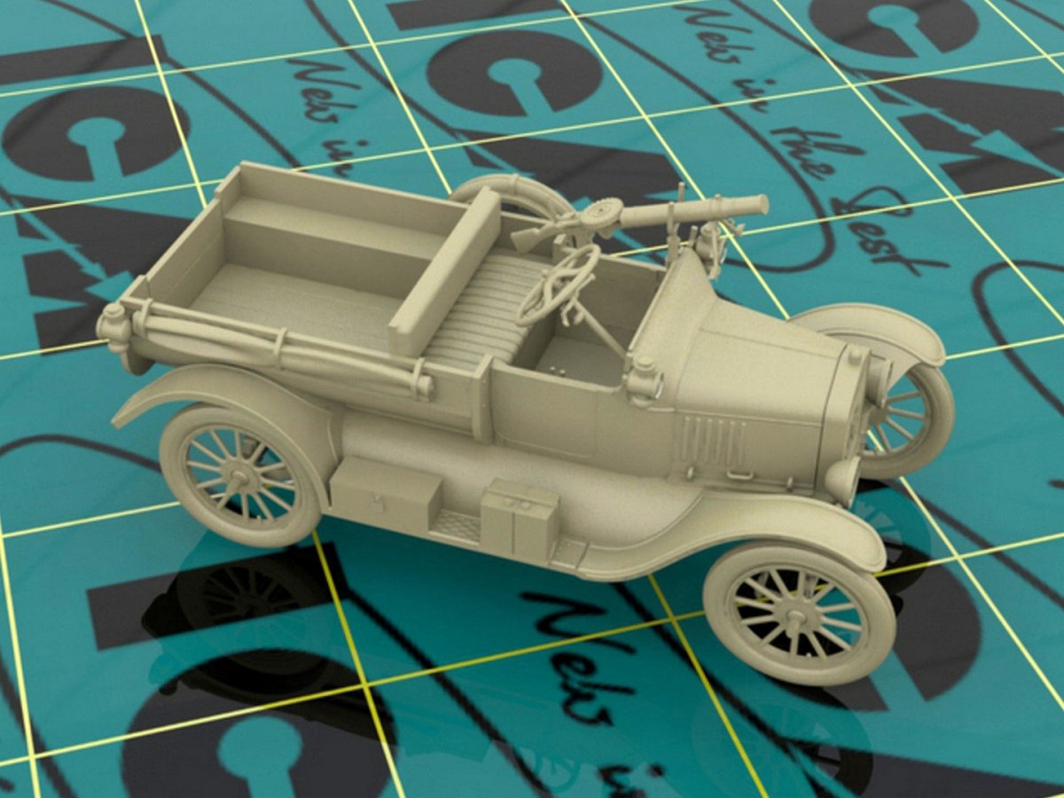ICM 35607 Voiture ANZAC de la Première Guerre mondiale, modèle T 1917 LCP avec mitrailleuse Vickers MG 1/35 – Bild 3