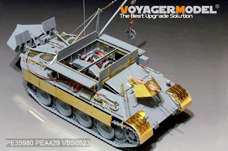 Maquette Voyager PE35980 Bergepanther Ausf.A allemand de la Seconde Guerre mondiale (type tardif, porte-outils Panther G) - Base pour TAKOM 2101 au 1/35 – Bild 7