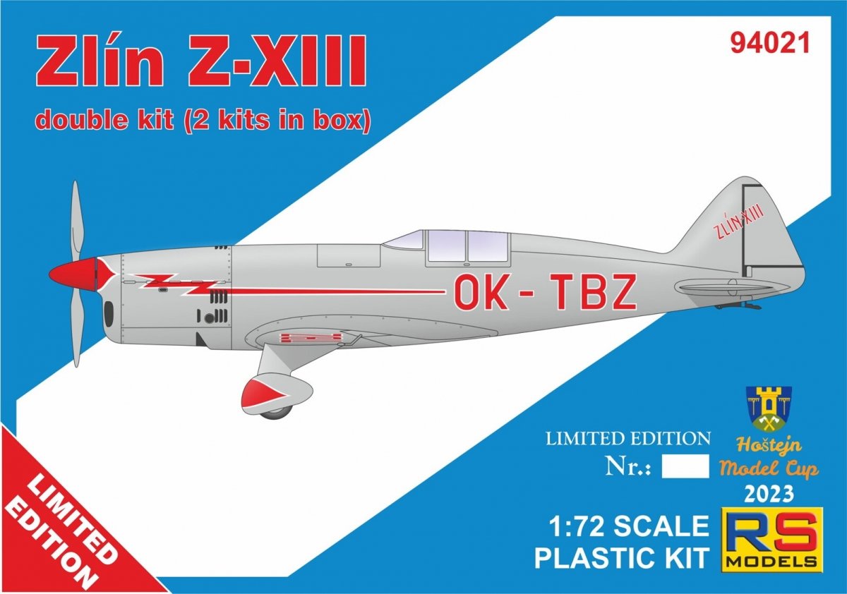 RS Models 94021 Zlin Z-XIII Kit Double (2 kits dans la boîte) 1/72
