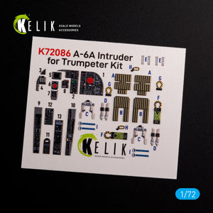 Décalcomanies 3D intérieures KELIK K72086 pour maquette Trumpeter A-6A Intruder au 1/72 – immagine 2